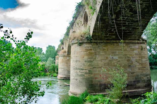 Puente sobre el Rio Ebro entre Elciego y Cenicero