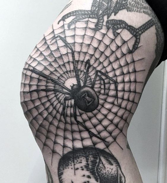 spider-with-web-tattoo