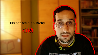 Miniatura de YouTube, amb text alternatiu: Sobre d'un fons borrós, a l'esquerra de la imatge, unes lletres negres: "Els contes d'en Richy:". A sota amb lletres vermelles: "Kiwi". A l'altre costat, un primer pla d'en Richy: del cap fins a l'espatlla. Una línia de color vermell, ressegueix el seu contorn.