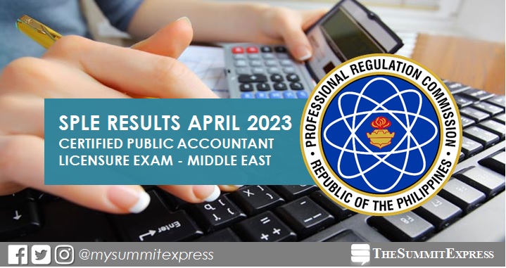 SPLE Result: April 2023 CPA board exam list of passers (Middle East)