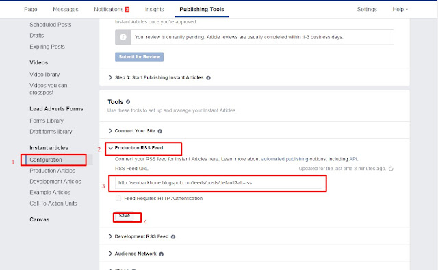 Show articles in Facebook instant Artticles