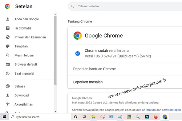 cara update browser google chrome di laptop windows 8 10 11