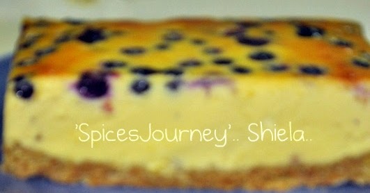 Spices Journey: CHOCOLATE CHEESECAKE WITH BLUEBERRIES