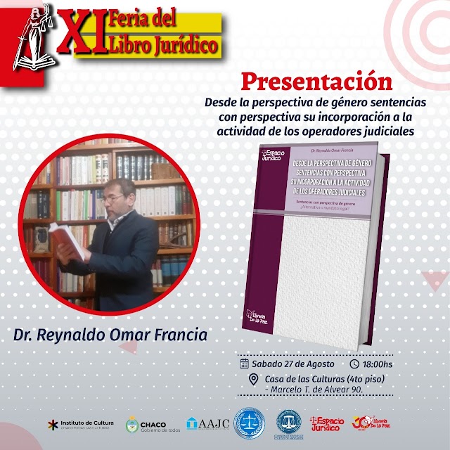 PRESENTACIÓN DEL LIBRO DEL DR. FRANCIA EN LA XI FERIA DEL LIBRO JURÍDICO.