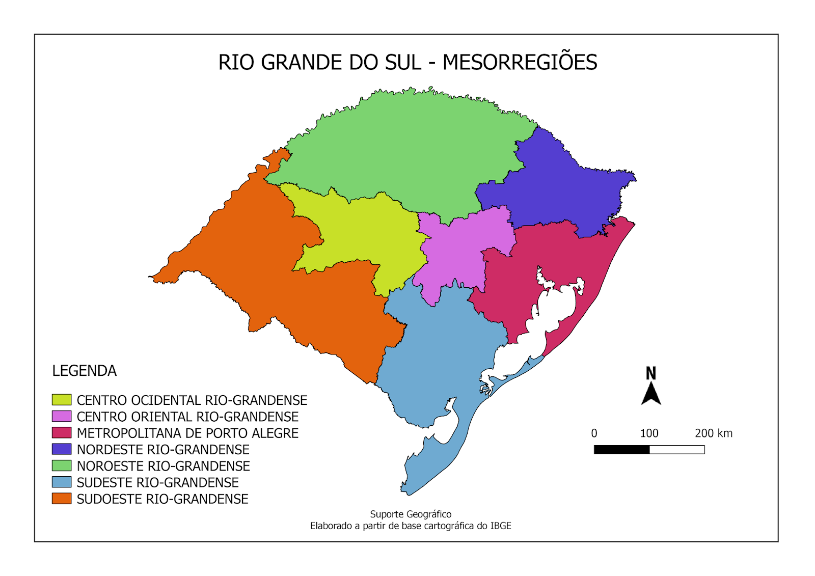 Mapas Para Colorir Rio Grande Do Sul Suporte Geografico