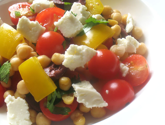 Chickpea, Olive in addition to Feta Salad