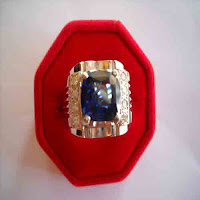 batu cincin blue safir selon