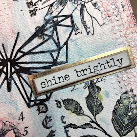 Sara Emily Barker https://sarascloset1.blogspot.com/2019/02/springtime-mixed-media-canvas-with-tim.html Springtime Mixed Media Canvas Tim Holtz Geo Springtime 3