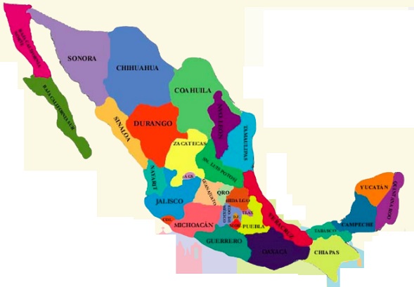 Mapa de la Republica Mexicana