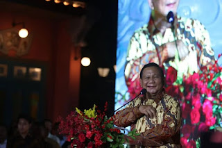 Calon Presiden nomor urut dua Prabowo Subianto di acara perayaan Imlek yang digelar oleh KADIN Indonesia Komite Tiongkok, Jakarta, Jumat (2/2). ANTARA/HO-TKN.
