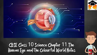 CBSE Class 10 Science Chapter 11 The Human Eye and the Colourful World Notes