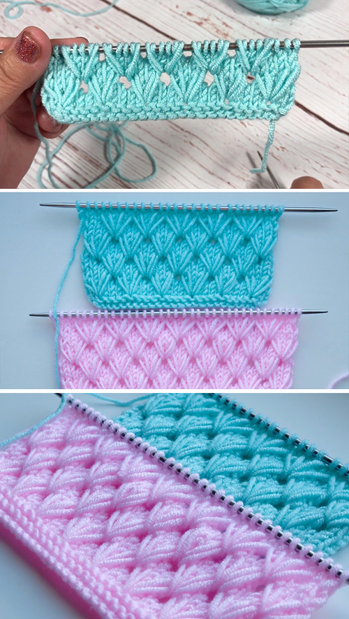 Pistachio Knitting Stitch - Easy Tutorial