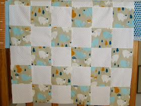 One Patch baby quilt top