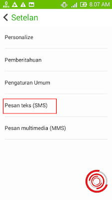 Kemudian pilih Pesan teks (SMS)