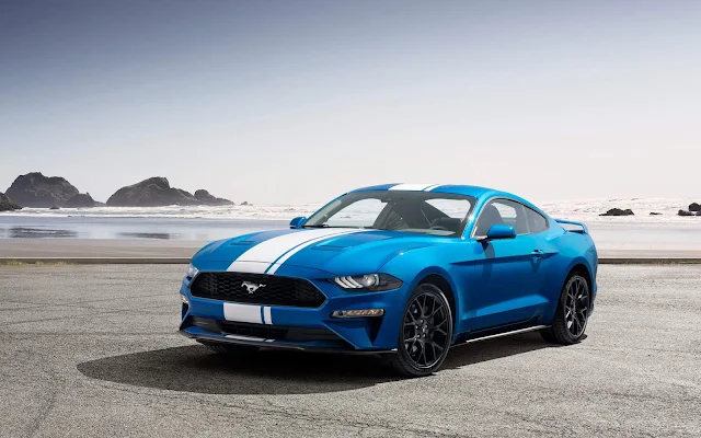 Carro 2019 Ford Mustang EcoBoost Performance Pack para PC, Notebook, iPhone, Android e Tablet.