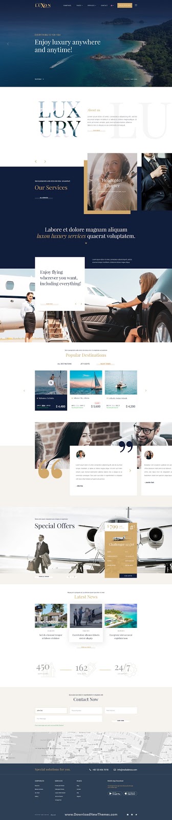 Luxury Services Modern Web PSD Template 