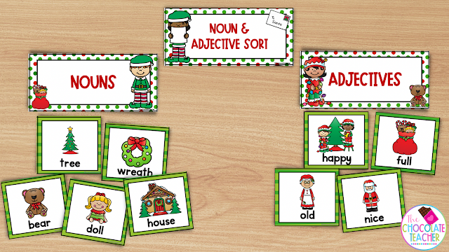 This noun and adjective activity feels more like a game than learning and is a great addition to your December activities this year.