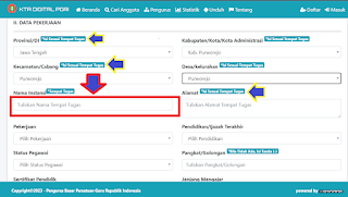 Data KTA Digital PGRI Sesuai Tempat Tugas