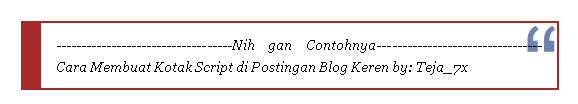 Cara Membuat Kotak Script di Postingan Blog Keren