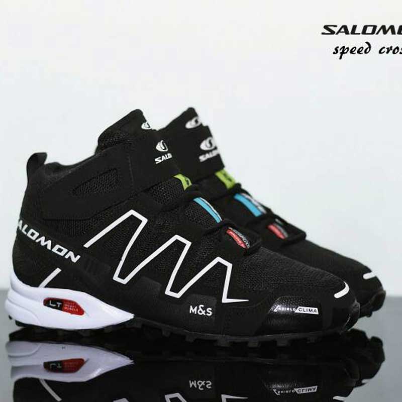 Sepatu Gunung Salomon High Hitam Putih [SGH-005