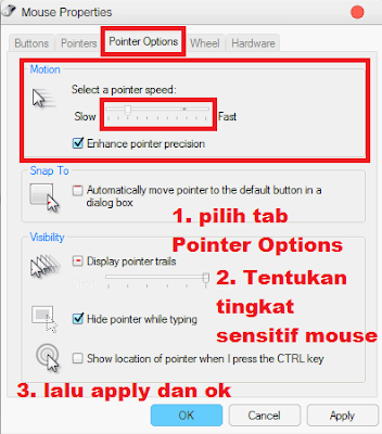cara setting sensitif mouse