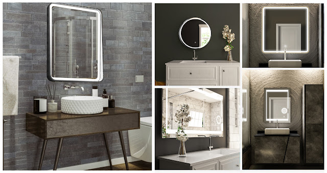 Choosing the best is what a homeowner looks for nowadays. Mirrors with installed LED lights create an aura of luxury inside your grooming space. Framing your mirror with sconces adds a wow factor to the bathroom. Choose a vanity mirror that adds 60% width to your walls. It gives plenty of space for the installation of sconces. #ledvanitymirror #vanitymirrors