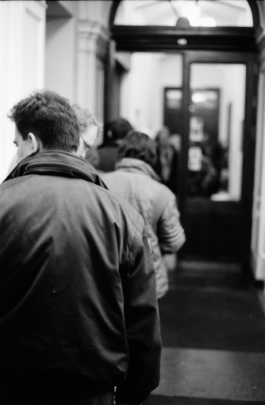 Queue at Prague main post office at about 9 pm