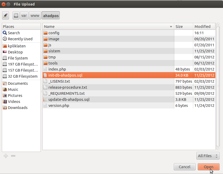 MENGINSTALL AhadPos DI Ubuntu 12.04