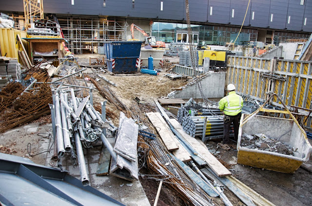 Baustelle CCB, Neubau Citycube Berlin, Messedamm /Jaffeestraße, Ehemalige Deutschlandhalle, 14055 Berlin, 06.11.2013