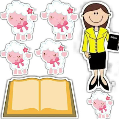 Lambs: Girl First Communion Free Printable Labels, Toppers or Table Decorations.