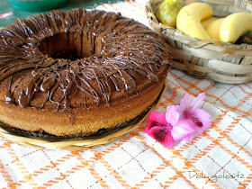 Dolcigolosità-ciambellone pera banana cioccolato