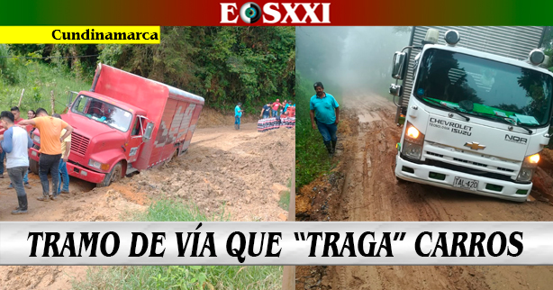 Vehículos quedan atrapados en tramo de una vía de la Provincia Magdalena Centro