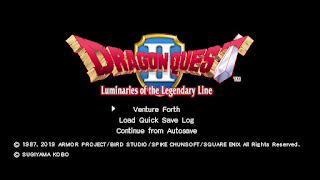 The title screen for Dragon Quest II.