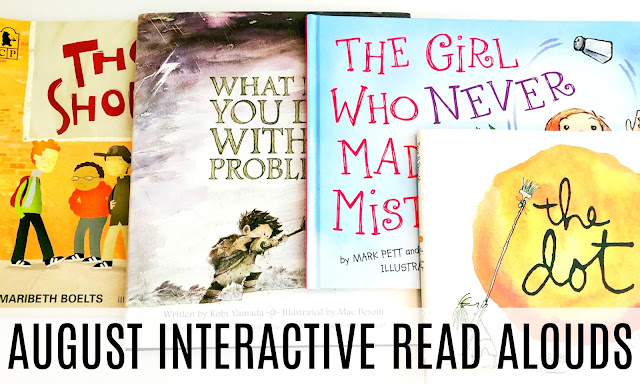 Interactive Read Aloud Lessons for First Grade | Each set of read aloud plans include anchor charts, posters, a daily lesson plan, assessing and advancing questions for partner talk and reading response, vocabulary, mentor sentences, speaking and listening checklists, vocabulary acquisition checklists, and daily and culminating task journal printables, as well as crafts and directed drawing. Get ready for an engaging interactive read aloud! 