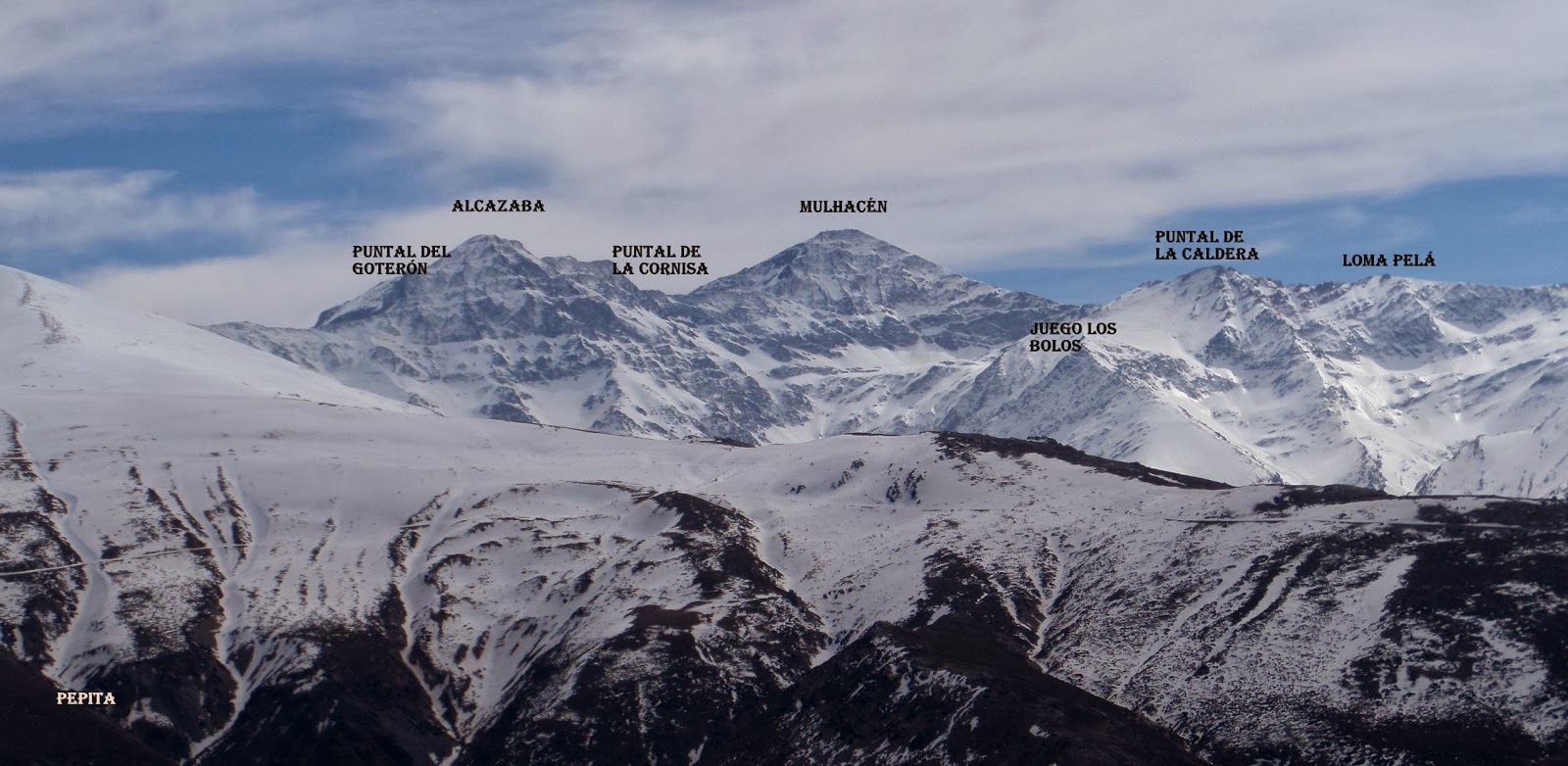 foto de Los Tresmiles de Sierra Nevada. Sierra Nevada