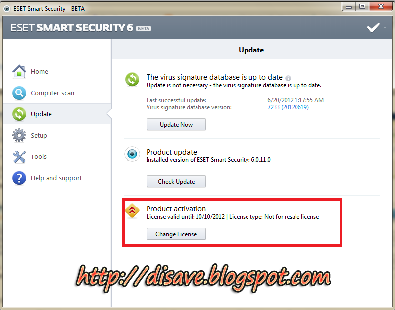 User Name dan Password Eset Smart Security dan NOD 32 ...