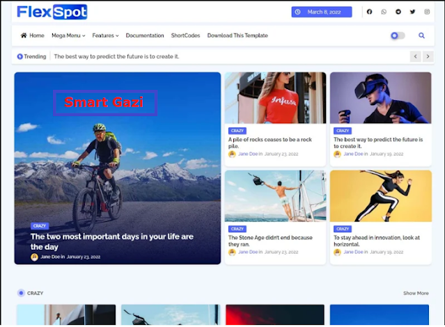 FlexSpot Premium Blogger Template 2022 Free For You