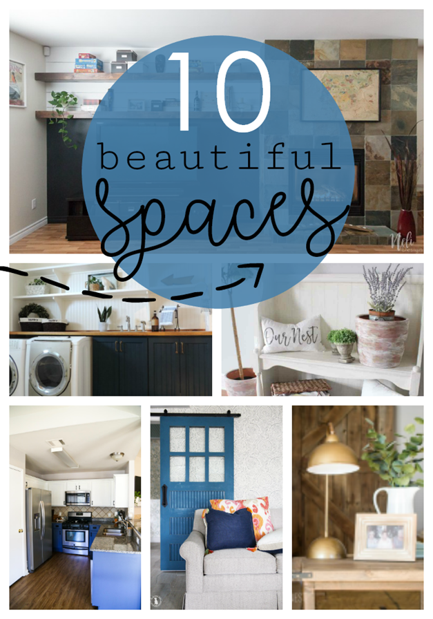 10 Beautiful Spaces at GingerSnapCrafts.com #forthehome #homedecor