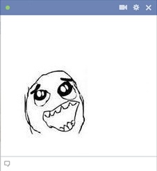 Happy Derp Meme Emoticon For Facebook Chat