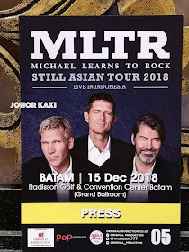 MLTR Concert in Batam, Indonesia. Michael Learns to Rock STILL Asian Tour 2018