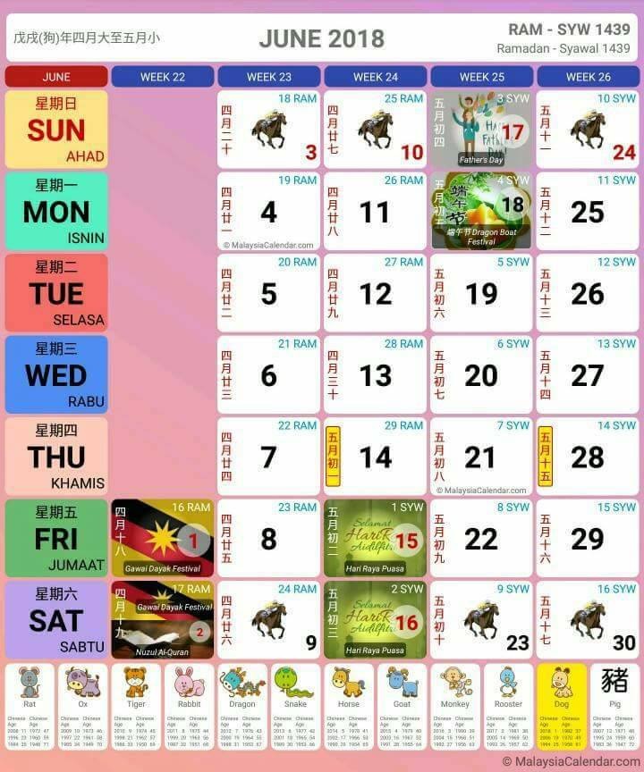 Kalendar Kuda 2018 Malaysia