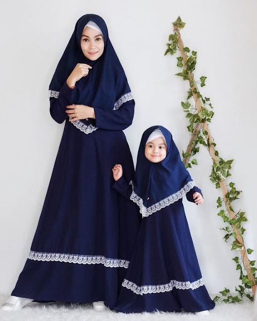 Model Baju Gamis Couple Ibu dan Anak Untuk Lebaran 2019