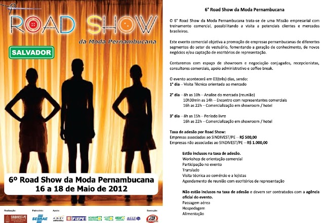 Sindvest-PE vai realizar Road Show em Salvador