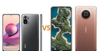 REdmi Note 10s vs Nokia X20 specs comparison