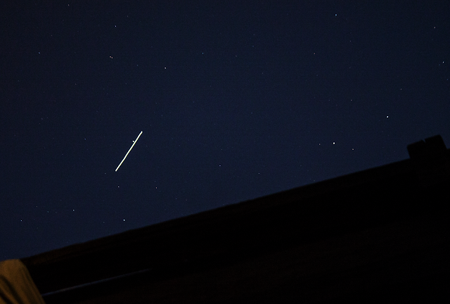 Space station flyby over the Coachella Valley