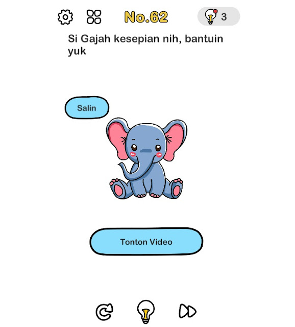 Si Gajah kesepian nih, bantuin yuk