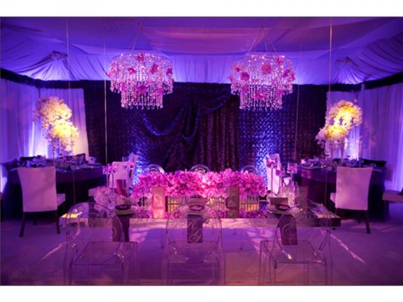  I wanted to share this gorgeous deep purple reception from OneWed