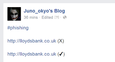 Juno_okyo chia sẻ trên Facebook - Phishing