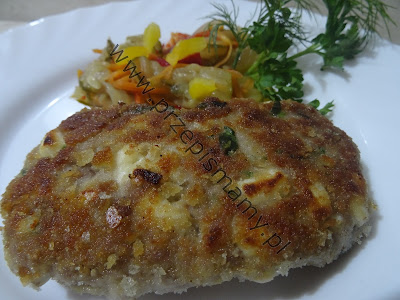 Kotlet mielony z serem feta