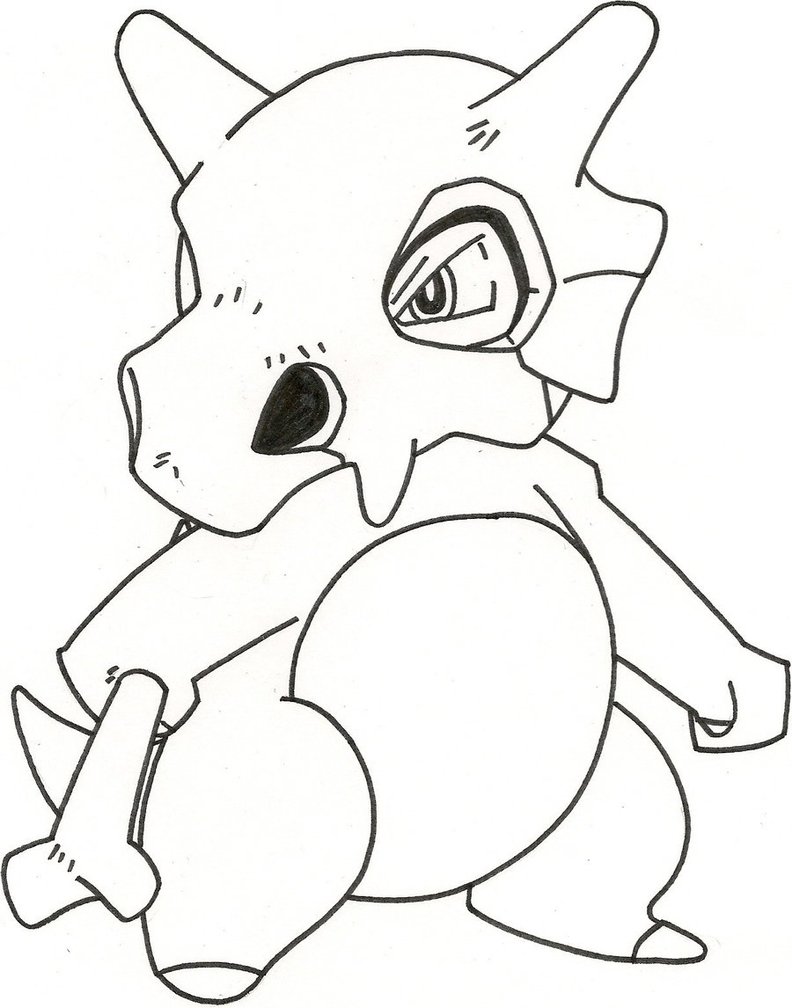 Cubone - Pokémon | Pintar e Colorir